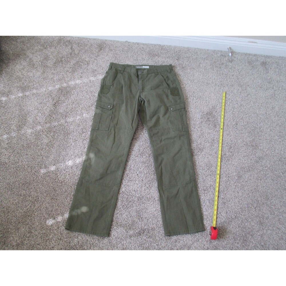 Carhartt Doble Knee Cargo Pants Mens 34x34 Ripstop Green Vintage